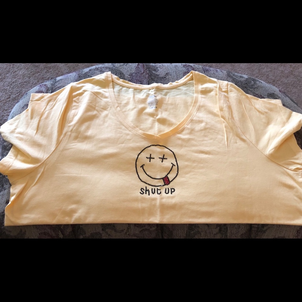 Rhinestone blinged T-shirt